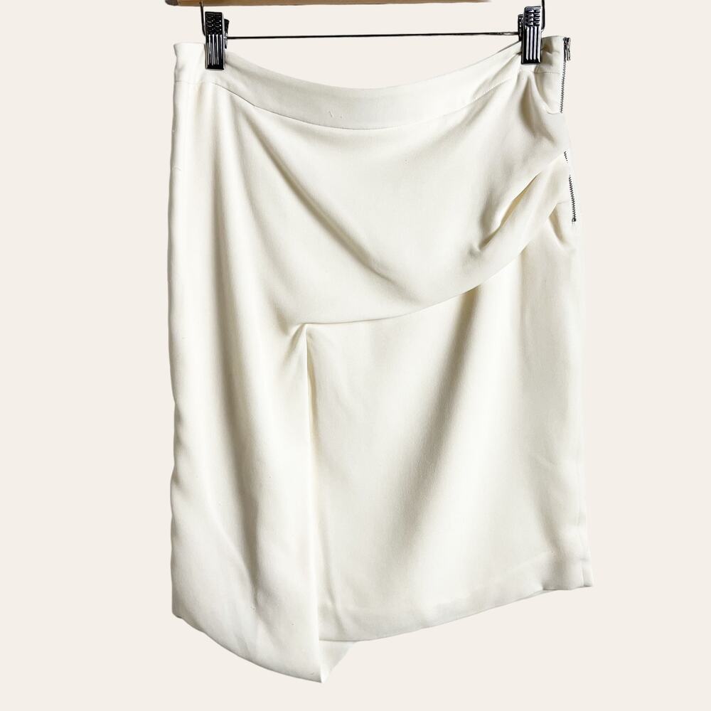 IRO Brooke Ivory White Draped Front Skirt Size L